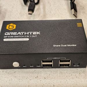 GREATH TEK Dual Monitor KVM Switch